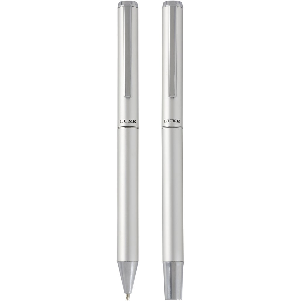 Luxe 107838 - Lucetto recycled aluminium ballpoint and rollerball pen gift set