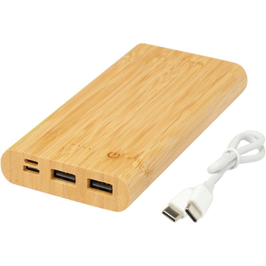 PF Concept 124323 - Powerbank Tulda o pojemności 10,000 mAh wykonany z bambusa