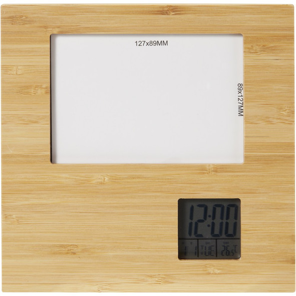 PF Concept 104560 - Moldura de bambu com estação meteorológica "Sasa"