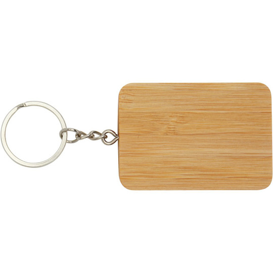 PF Concept 124329 - Reel 6-in-1 retractable bamboo key ring charging cable