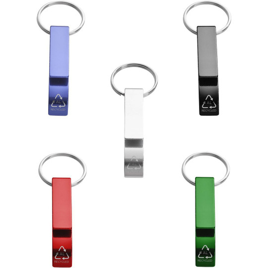 PF Concept 104571 - Tao RCS recycled aluminium bottle and can opener with keychain