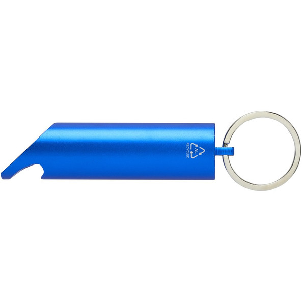 PF Concept 104574 - Flare RCS recycled aluminium IPX LED light and bottle opener with keychain