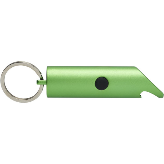 PF Concept 104574 - Flare RCS recycled aluminium IPX LED light and bottle opener with keychain