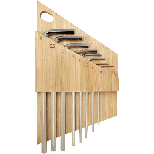 STAC 104576 - Trousse à outils Allen en bambou à clé hexagonale