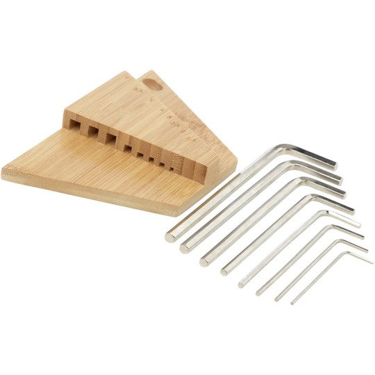 STAC 104576 - Trousse à outils Allen en bambou à clé hexagonale