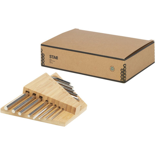 STAC 104576 - Trousse à outils Allen en bambou à clé hexagonale