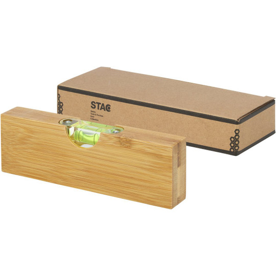 STAC 104577 - Flush Wasserwaage aus Bambus mit Flaschenöffner