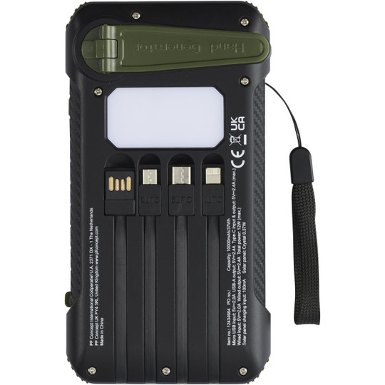 PF Concept 124346 - Soldy 10.000 mAh RCS recycled plastic solar dynamo power bank