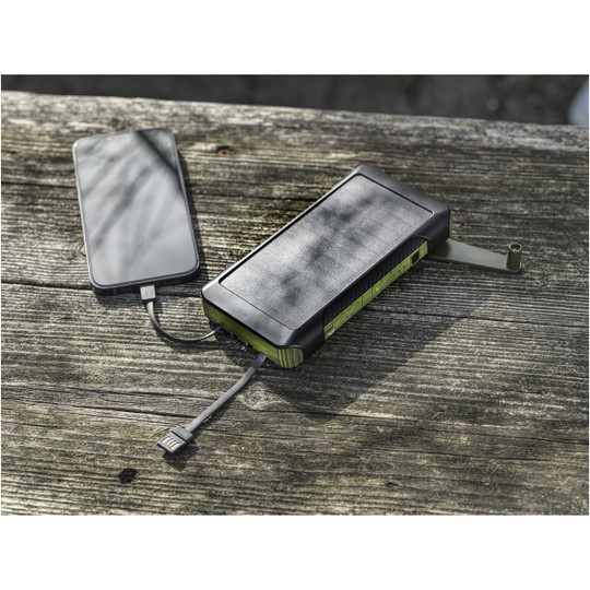 PF Concept 124346 - Soldy 10.000 mAh RCS recycled plastic solar dynamo power bank