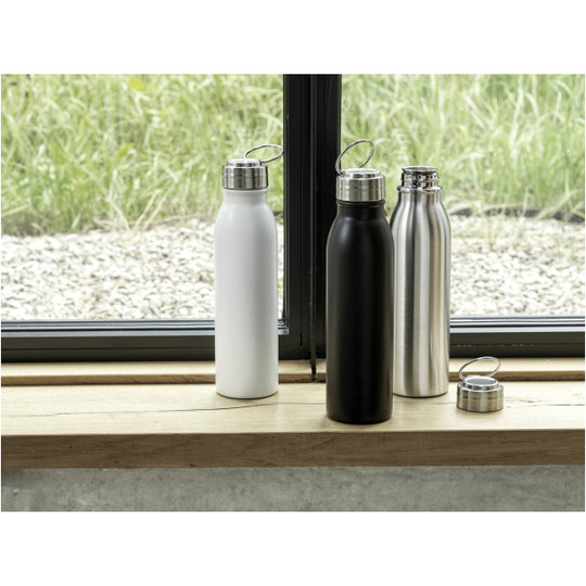 PF Concept 100792 - Harper 700 ml:n RCS-sertifioidusta ruostumattomasta teräksestä valmistettu vesipullo metallisilmukalla