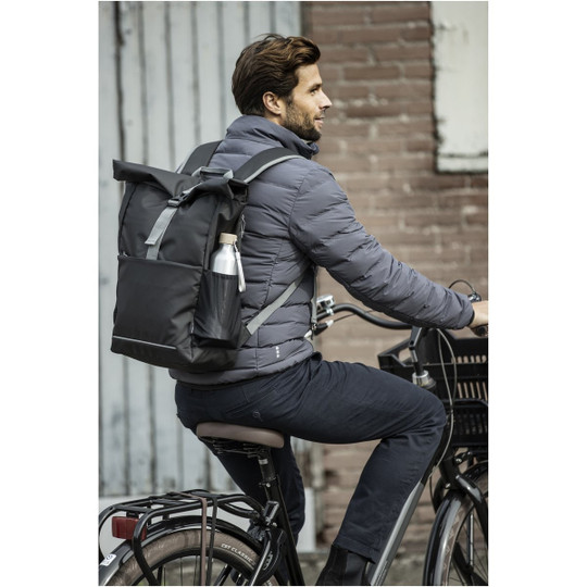 PF Concept 130050 - Aqua 15" GRS recycled water resistant roll-top bike bag 20L
