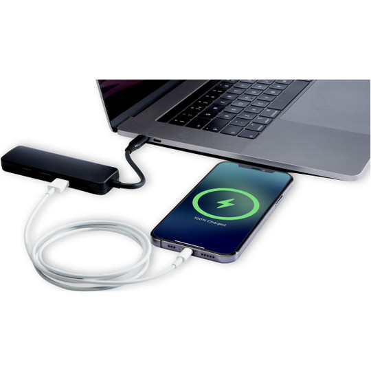 PF Concept 124368 - Loop RCS recycled plastic multimedia adapter USB 2.0-3.0 with HDMI port