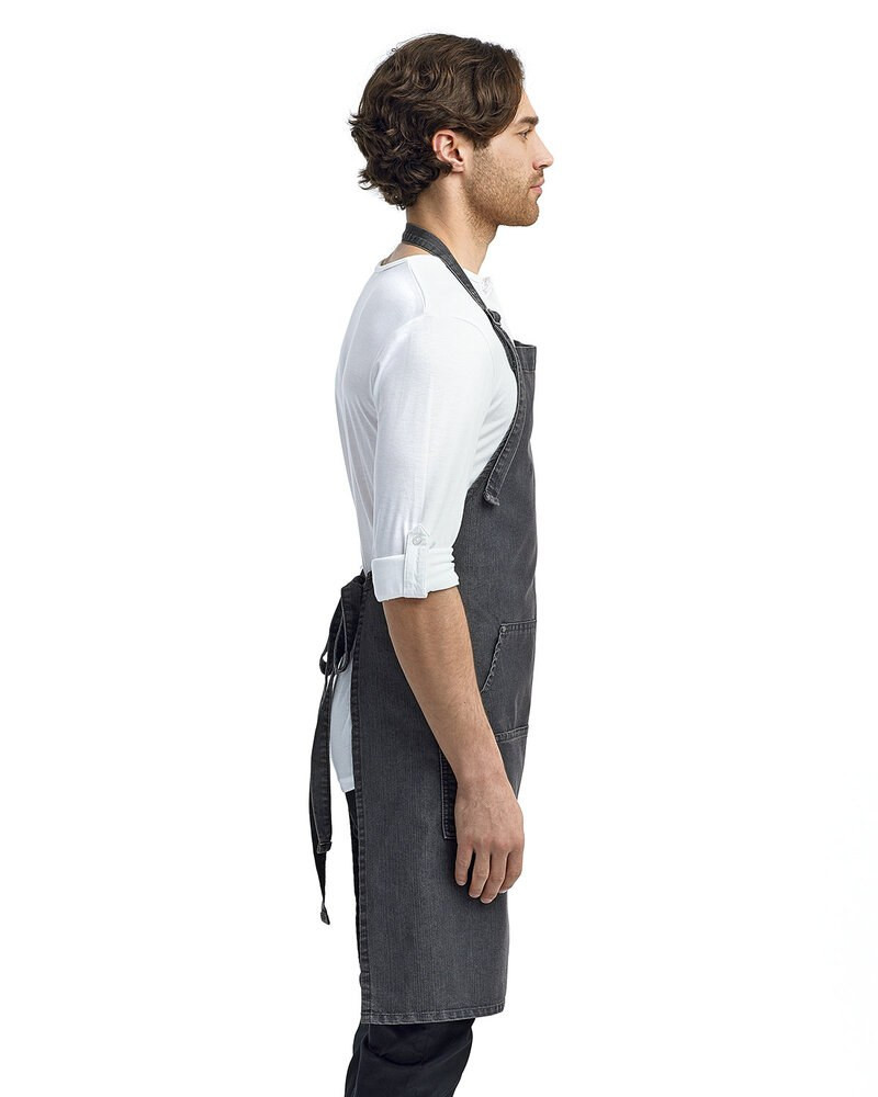 Artisan Collection by Reprime RP126 - Tablier unisexe à bavette en denim Jeans Stitch