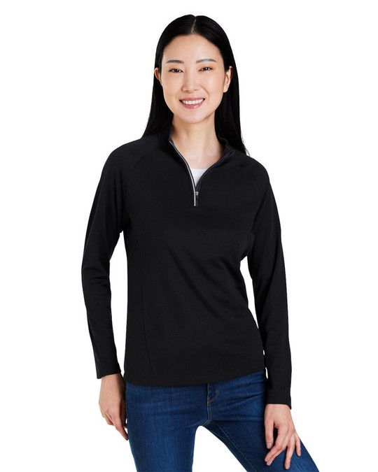 CORE365 CE418W - Veste à glissière quart de cercle en piqué de performance Origin pour dames