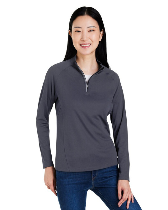 CORE365 CE418W - Veste à glissière quart de cercle en piqué de performance Origin pour dames