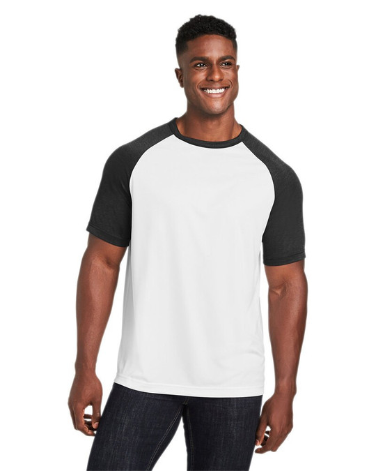 Team 365 TT62 - T-shirt raglan unisexe Zone Colorblock