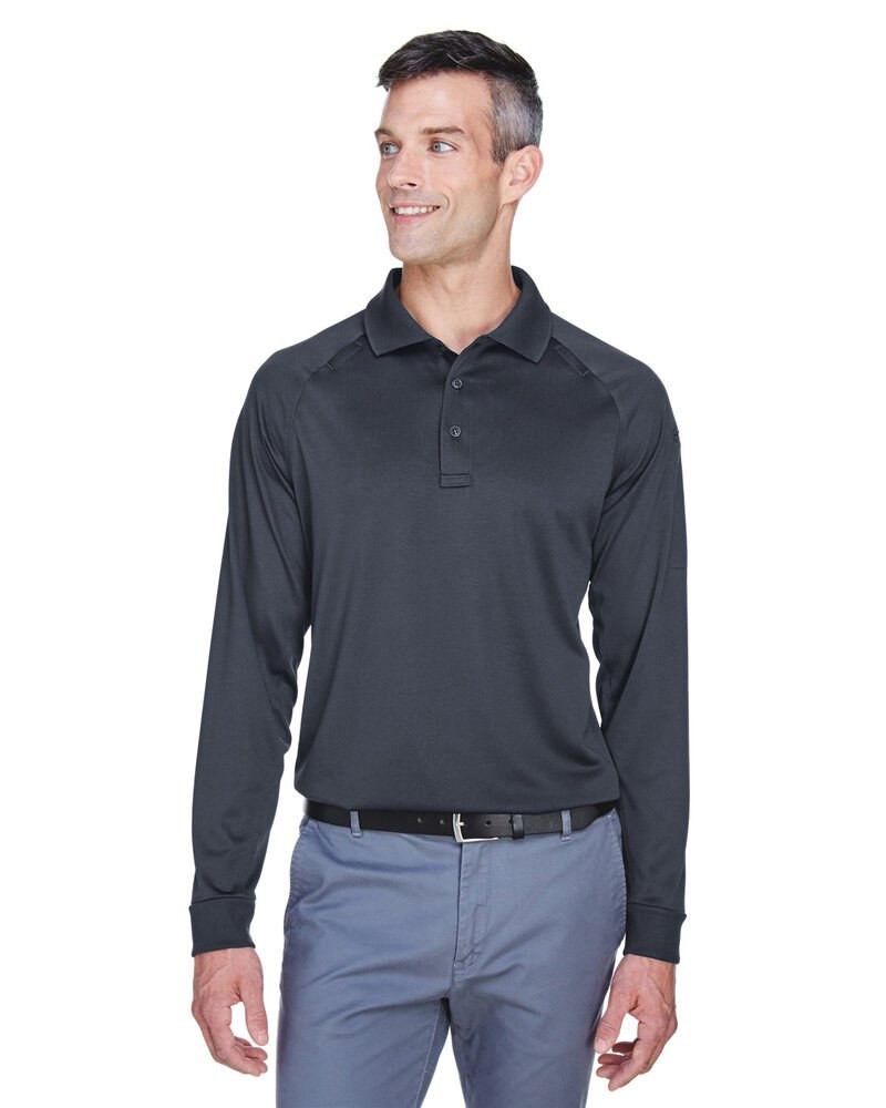 Harriton M211L - Polo tactique à manches longues Advantage Snag Protection Plus pour hommes