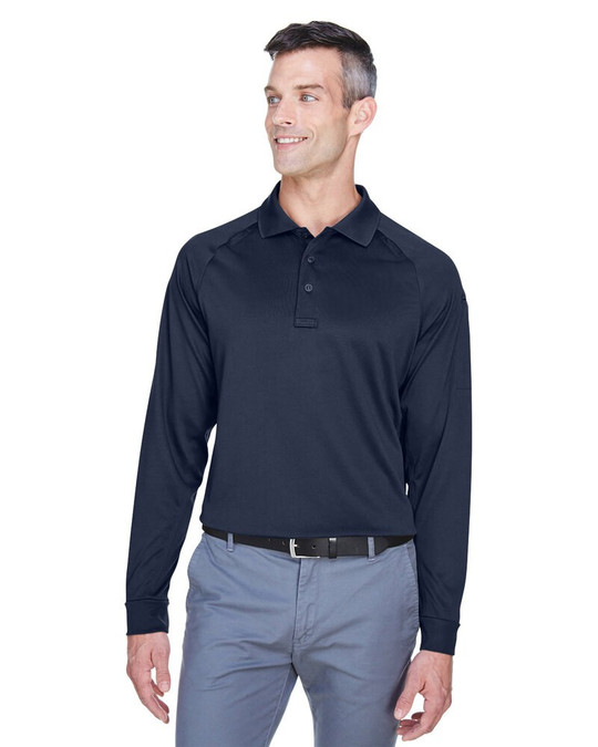 Harriton M211L - Polo tactique à manches longues Advantage Snag Protection Plus pour hommes