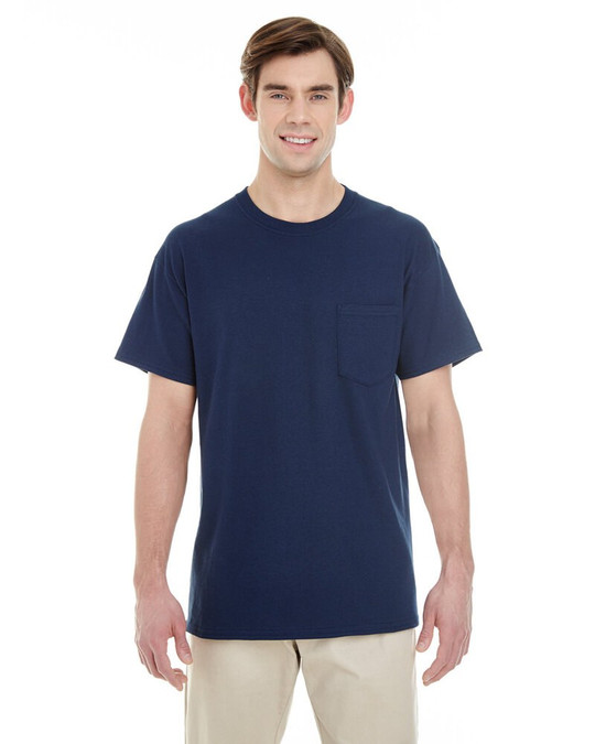 Gildan G530 - T-Shirt unisexe à poche en coton épais