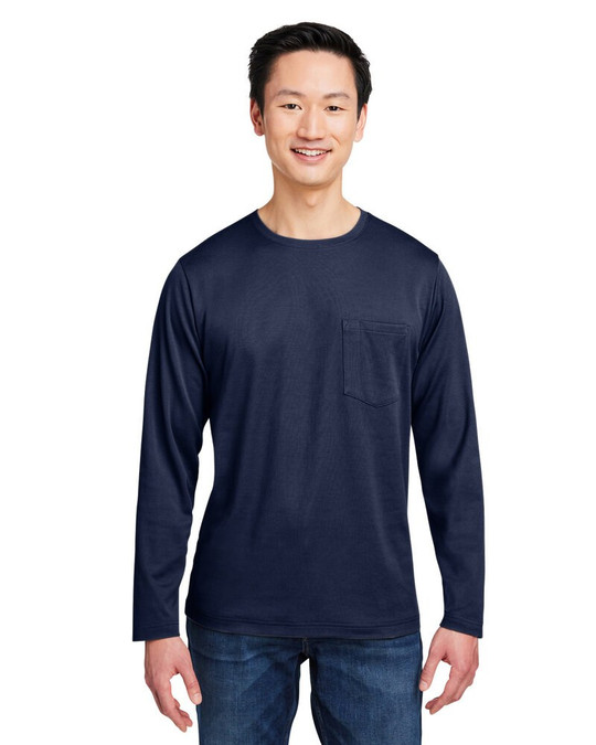 Harriton M118L - T-shirt à manches longues unisexe Charge Snag and Soil Protect