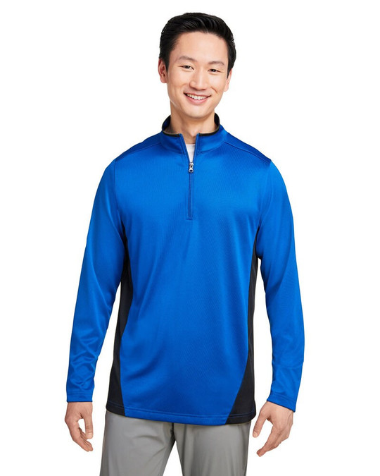 Harriton M786 - Hommes Flash Snag Protection Plus IL Colorblock Quarter-Zip