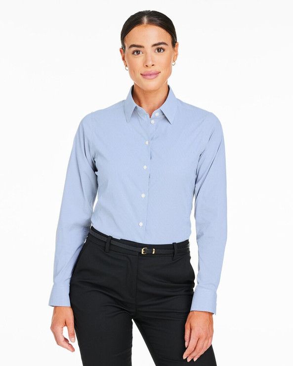 Devon & Jones DG537W - CrownLux Performance® Ladies Microstripe Shirt
