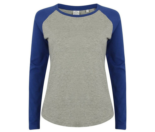 SF Women SK271 - Tee-shirt baseball manches longues femme