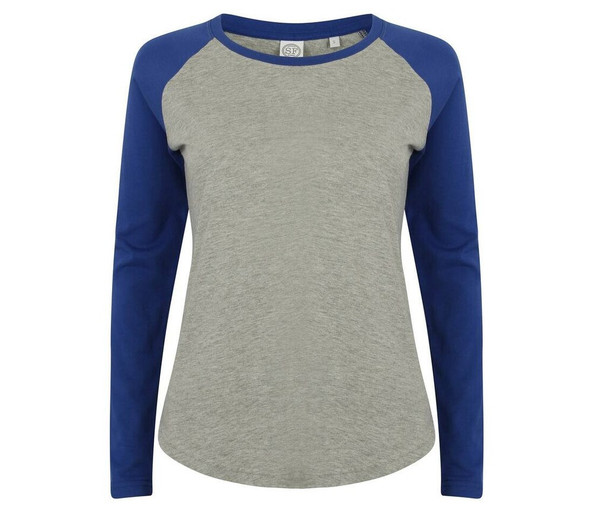 SF Women SK271 - Tee-shirt baseball manches longues femme