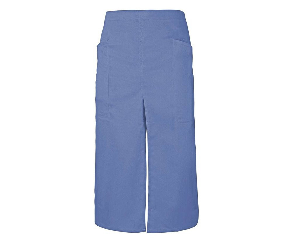 VELILLA V4209 - Långt förkläde med öppning och fickor