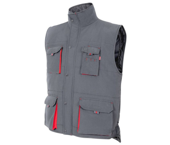 VELILLA V5902 - zweifarbige wattierte Weste mit mehreren Taschen