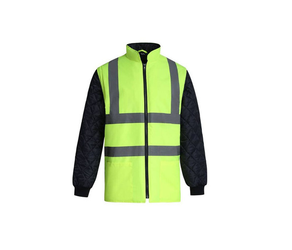 YOKO YK008SL - HI-VIS QUILTED JACKET WITH DETACHABLE SLEEVES