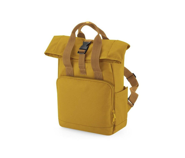 BAG BASE BG118S - RECYCLED MINI TWIN HANDLE ROLL-TOP LAPTOP BACKPACK