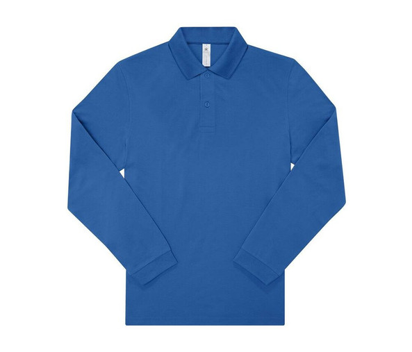 B&C BCU425 - Langærmet fin piqué poloshirt