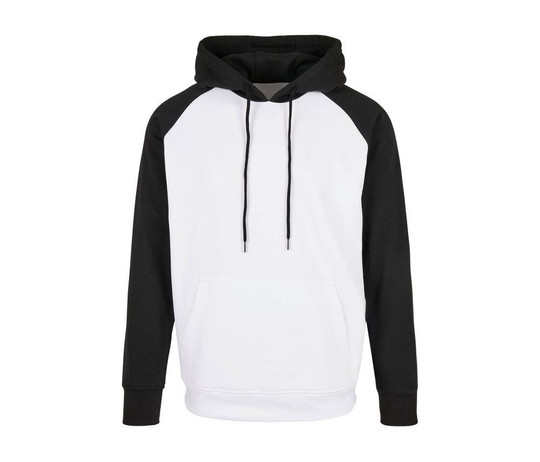 BUILD YOUR BRAND BYB005 - Kapuzen-Sweatshirt mit kontrastierenden Ärmeln und Kapuze
