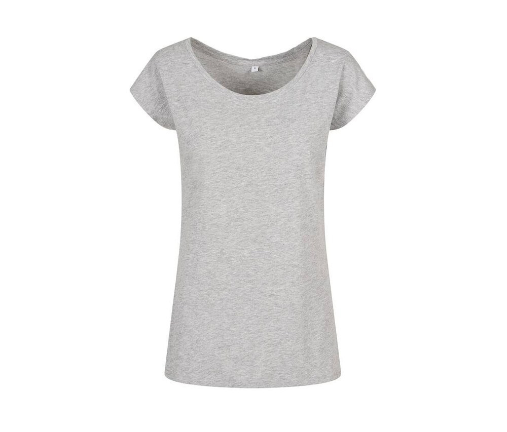 Build Your Brand T-Shirt Donna – Puro Cotone Con Scollo A V, Basic Per Personalizzazione