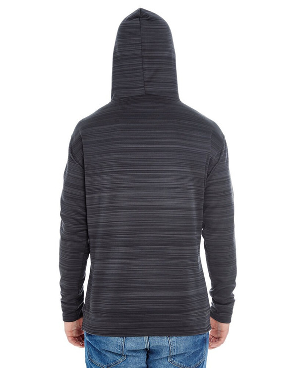 J. America JA8661 - Adult Odyssey Striped Poly Fleece Pullover Hood