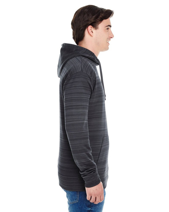 J. America JA8661 - Adult Odyssey Striped Poly Fleece Pullover Hood