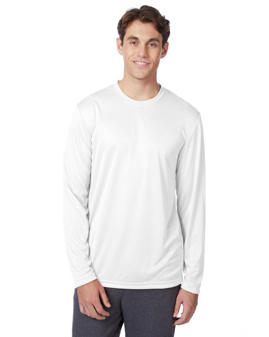 Hanes 482L - Camiseta de manga larga de alto rendimiento Cool DRI® con FreshIQ para adulto