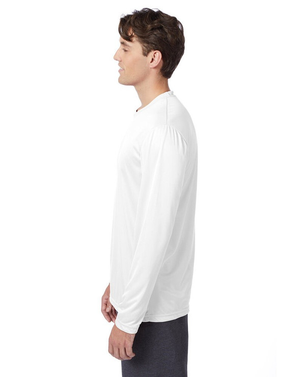 Hanes 482L - Camiseta de manga larga de alto rendimiento Cool DRI® con FreshIQ para adulto