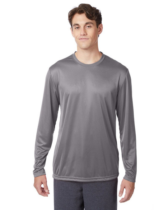 Hanes 482L - Camiseta de manga larga de alto rendimiento Cool DRI® con FreshIQ para adulto