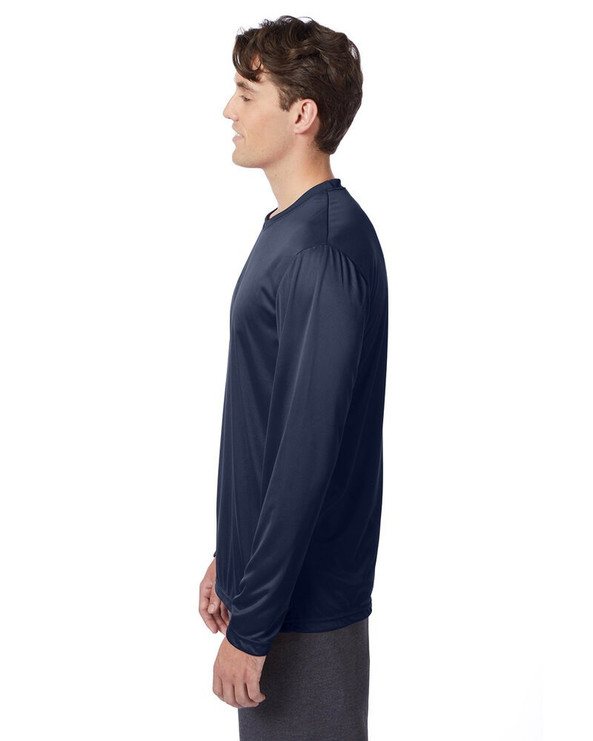 Hanes 482L - Camiseta de manga larga de alto rendimiento Cool DRI® con FreshIQ para adulto