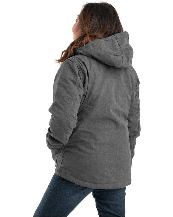 Berne WHJ65 - Ladies Heathered Duck Hooded Jacket