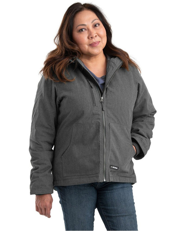 Berne WHJ65 - Ladies Heathered Duck Hooded Jacket