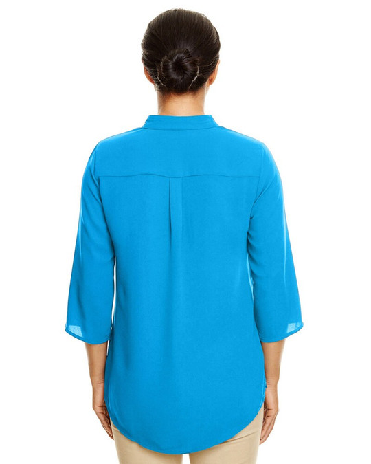 Devon & Jones DP611W - Túnica de crepé de manga tres cuartos para mujer Perfect Fit