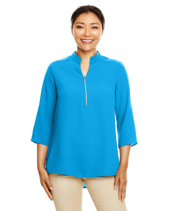 Devon & Jones DP611W - Túnica de crepé de manga tres cuartos para mujer Perfect Fit