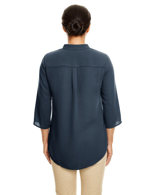 Devon & Jones DP611W - Ladies Perfect Fit  Three-Quarter Sleeve Crepe Tunic