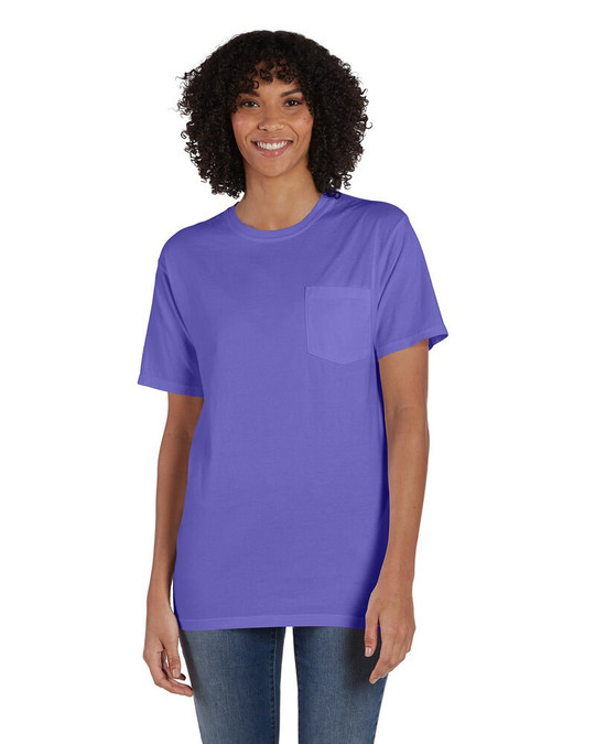 ComfortWash by Hanes GDH150 - Camiseta unisex teñida en prenda con bolsillo