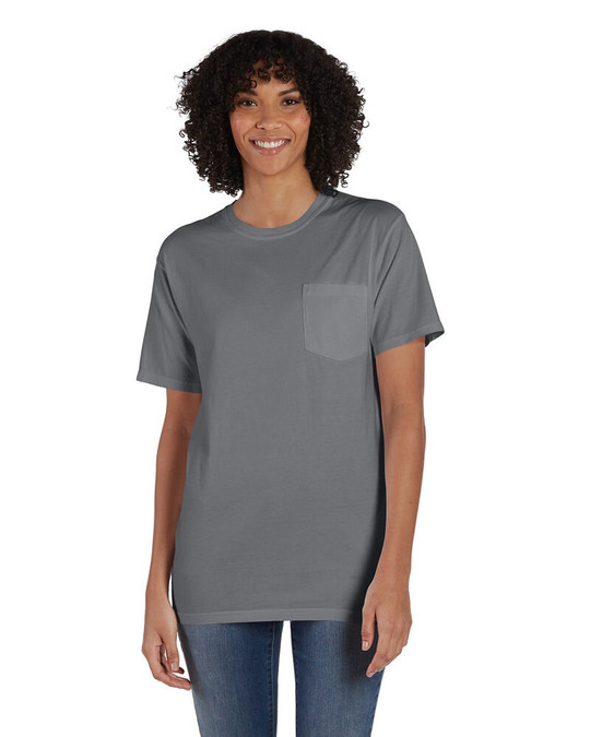 ComfortWash by Hanes GDH150 - Camiseta unisex teñida en prenda con bolsillo