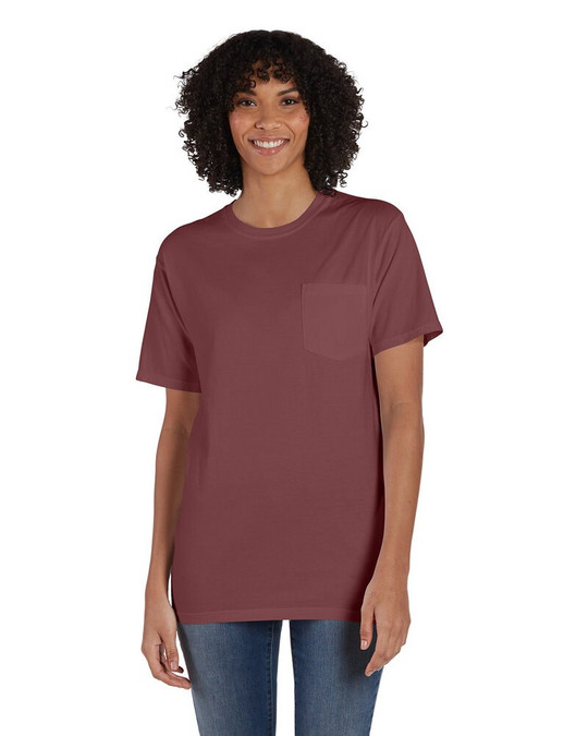 ComfortWash by Hanes GDH150 - Camiseta unisex teñida en prenda con bolsillo