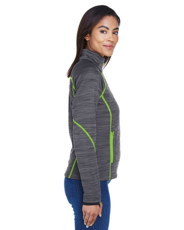 North End 78697 - Ladies Flux Mélange Bonded Fleece Jacket